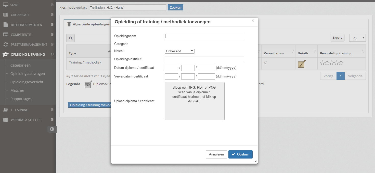 Step2HR learning management systeem invoer